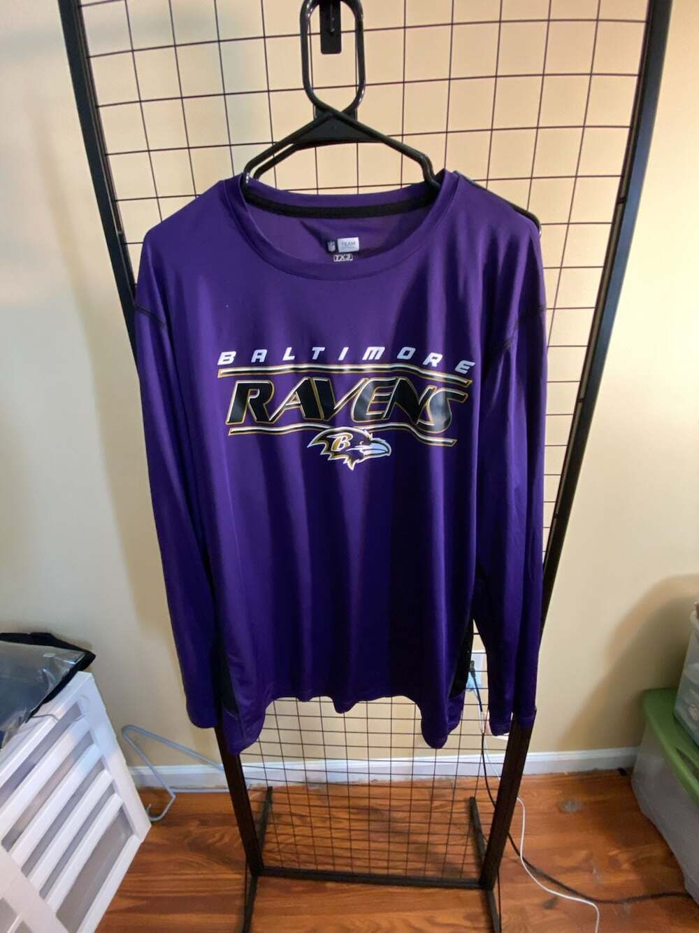 NFL Baltimore Ravens Team Apparel Long Sleeve T-Shirt Purple XL